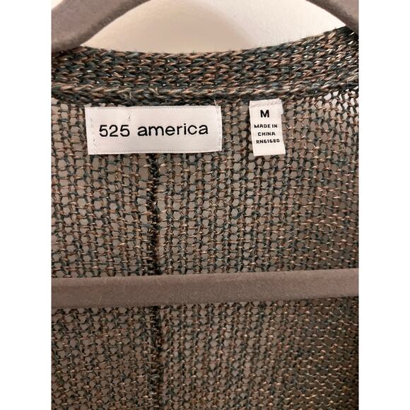 525 America 100% Linen Open Long Cardigan Duster Quiet Luxury Boho chic Preppy - Picture 5 of 12